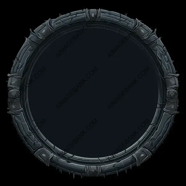 Dark Fantasy Dungeon: Round Item Frame