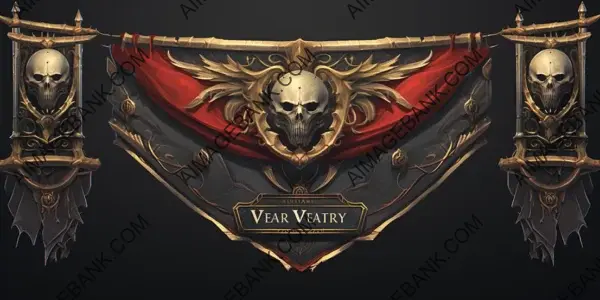 Low-Detail Game Assets: Dark Fantasy Victory Banners