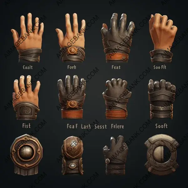 Dark Fantasy Icons: Closed Fist UI.