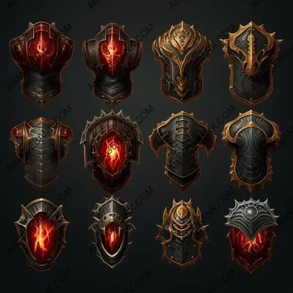 Fantasy Art Style: Closed Fist Icons.