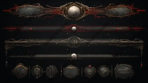 Dark Fantasy Scroll Bar: UI Mastery.