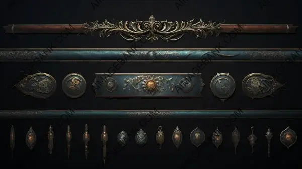 Fantasy UI Enchantment: Scroll Bar Art.