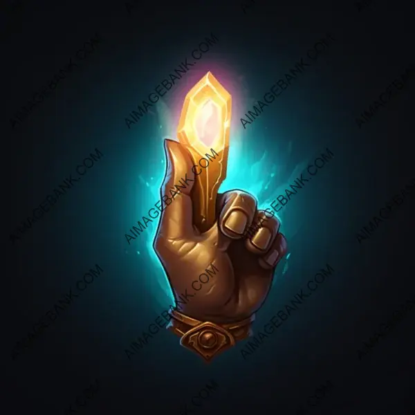 Hearthstone Art Style: Skill Cursor Icon.