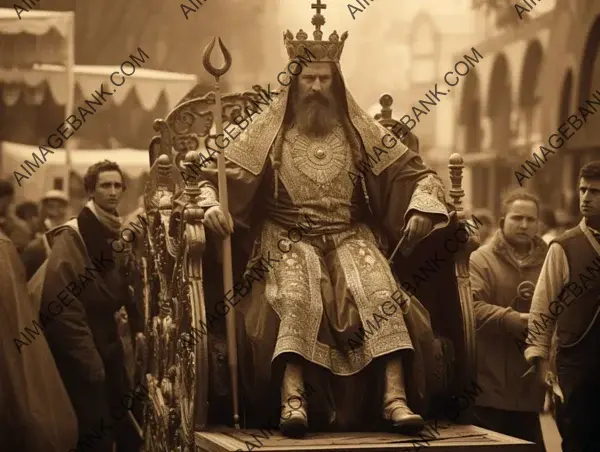 Basil II: Byzantine Emperor in Sepia Photography