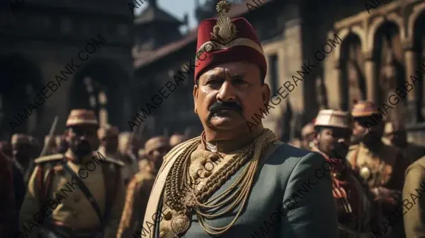 Vintage Portrait of Nepal&#8217;s King Birendra Bir Bikram Shah