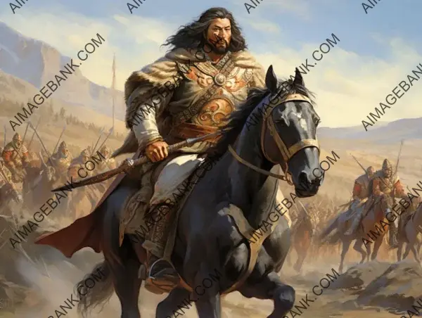 Genghis Khan&#8217;s Leadership: A Captivating Vintage Image