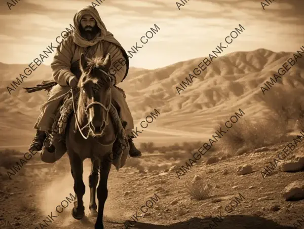 Ibn Battuta, Moroccan Explorer, Captured in Sepia Elegance