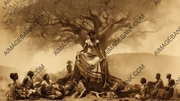 Nzinga Mbande: A Sepia Portrait of an African Queen&#8217;s Grace