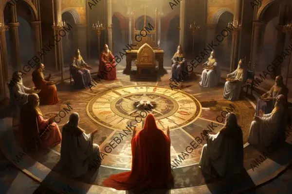 Ancient Council&#8217;s First Meeting: A Visual Insight