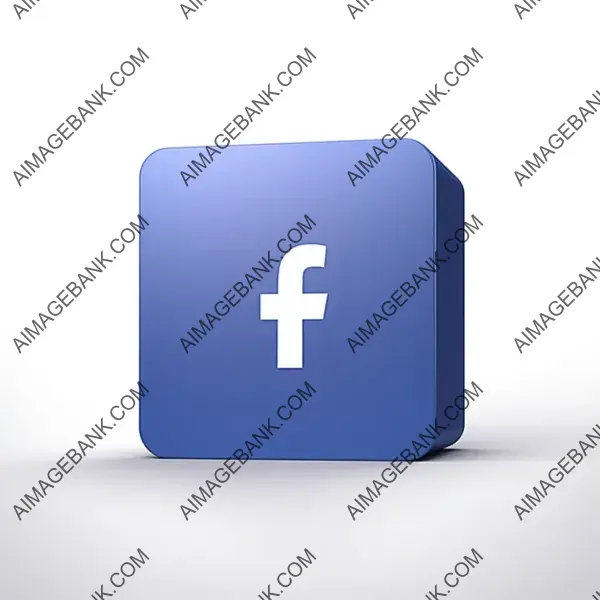 Facebook Icon Rendered in Minimalist 3D