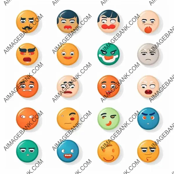 White Background Mood Icons