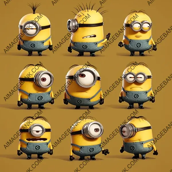 Slapped Minion Emoji Collection: 8k