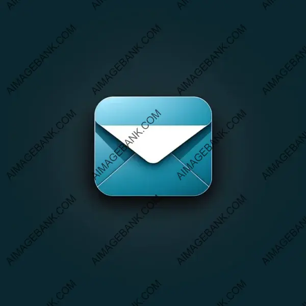 App Mail Phone Icon: Minimalist Drawing