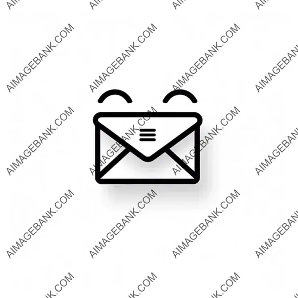 Simplistic Vector Icon: 2D Letter Envelope