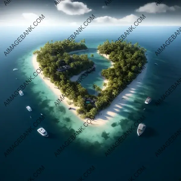 Island of Hearts: A Heart-Shaped Haven in the Ocean.