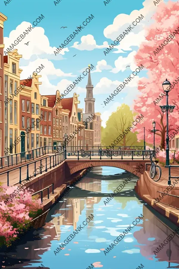 Anime-Style Vector Art in Amsterdam.