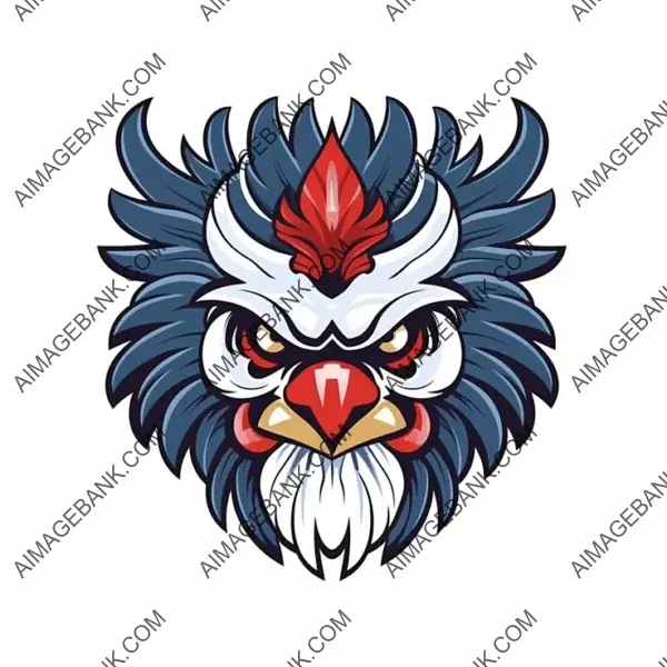 Japan Mythology Tengu Logo Head