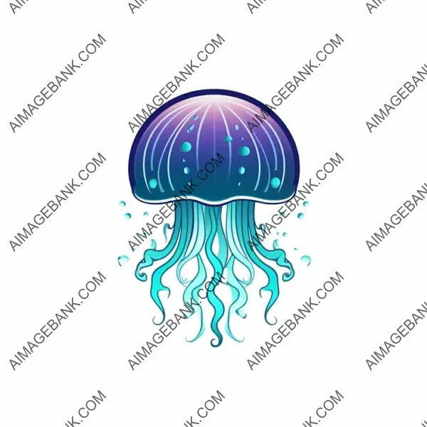 Serene Jellyfish: Floating Elegance in the Deep