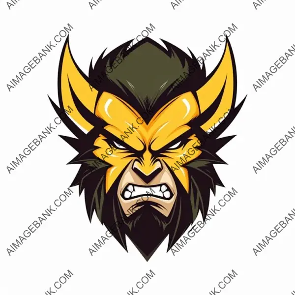 Whimsical Wolverine: Emblem of Determined Valor