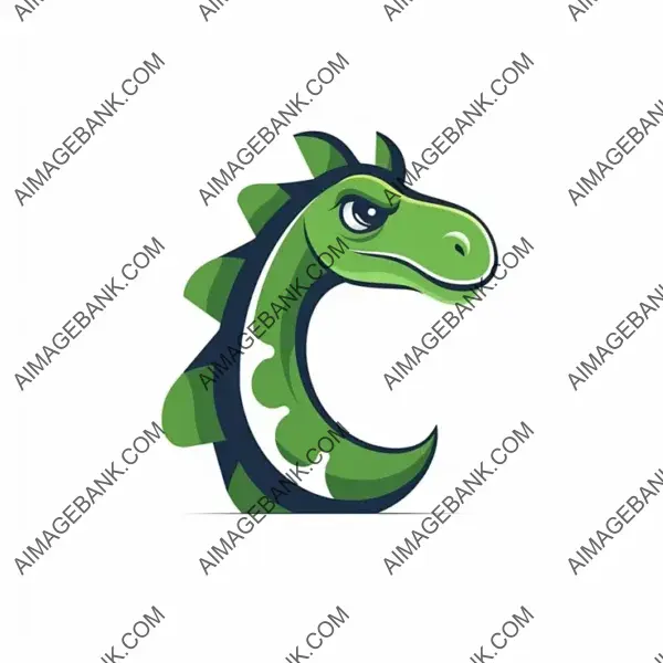 Diplodocus head logo cartoon graphic