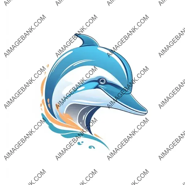 Dolphin head logo illustration