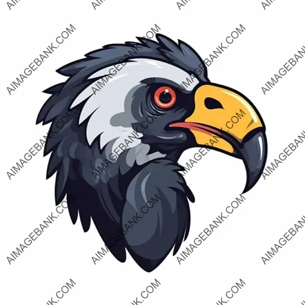 Graceful condor logo illustration