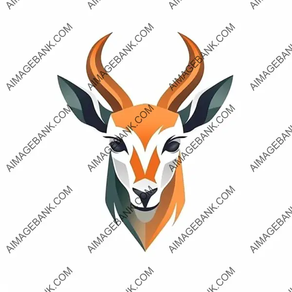 Antelope mascot emblem design