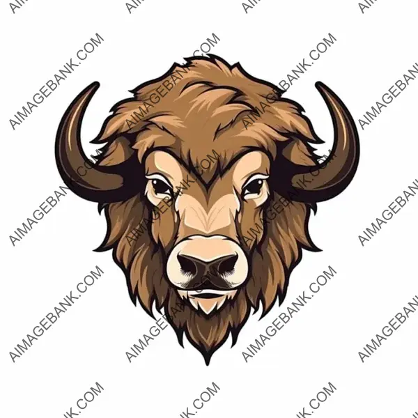 Bison mascot emblem graphic design