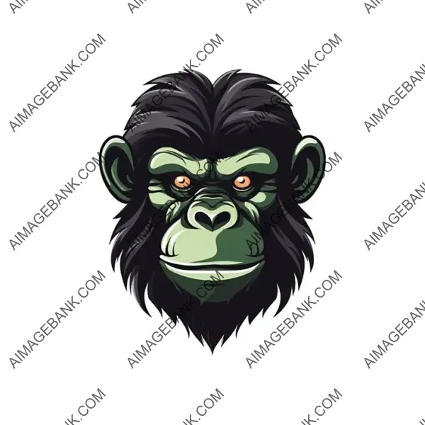 Bonobo emblem illustration design