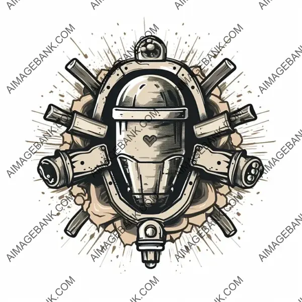 Bold Vector Emblem of Explosive Ordnance Disposal