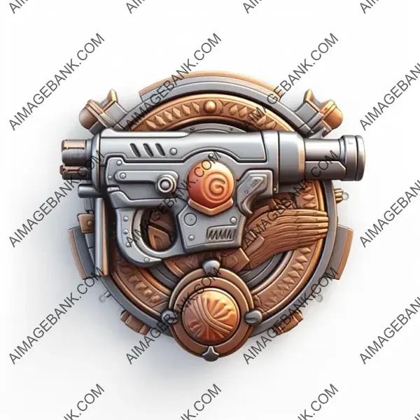 Captivating Chest Badge Illustration for 3D FPS