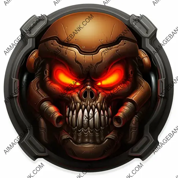 Retro Classic Doom Launcher Icon Design