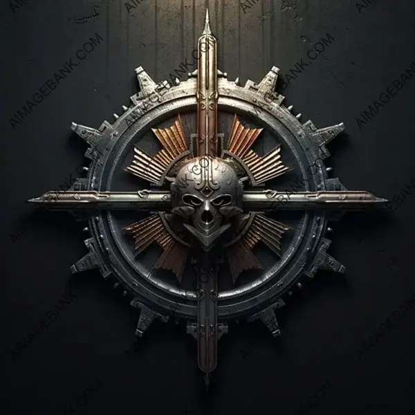 Army-Style Metallic Crosshair Logo Design