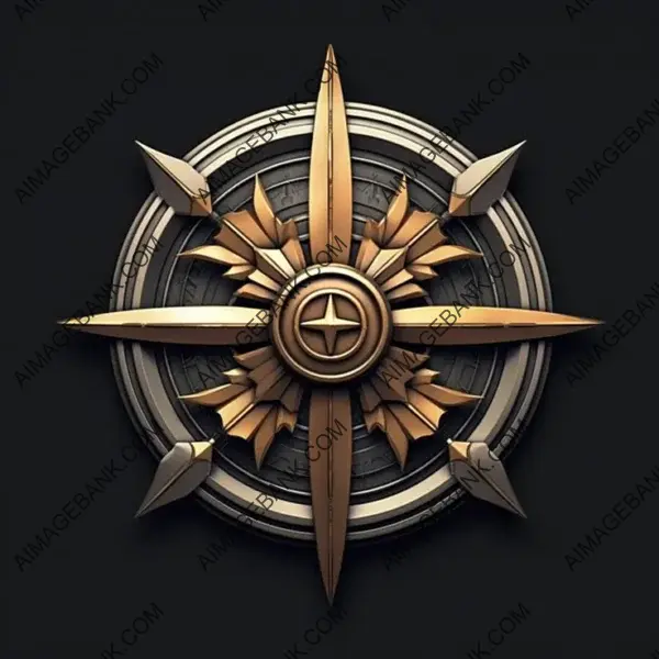 Logo Design with Army-Style Metallic Crosshair for Warhammer