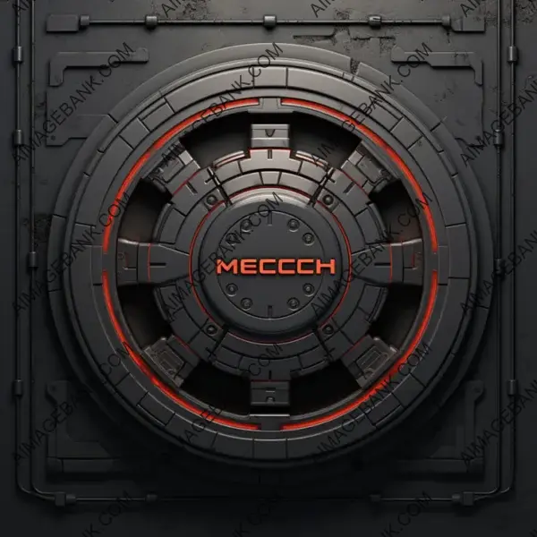 Dark Background Enhancing Mechanical Mecha Tech Style Circle Logo