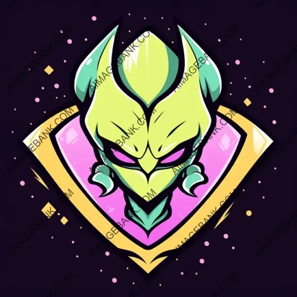 Unique Alien Emblem Mascot Design in Vector