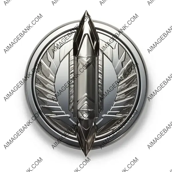 Intriguing Silver Sniper Bullet Badge Emblem