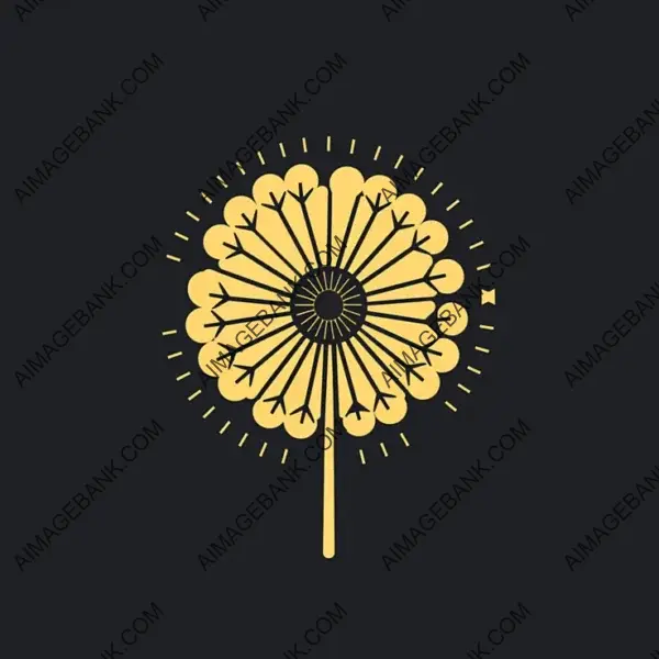 Elegant Dandelion Logo Design.