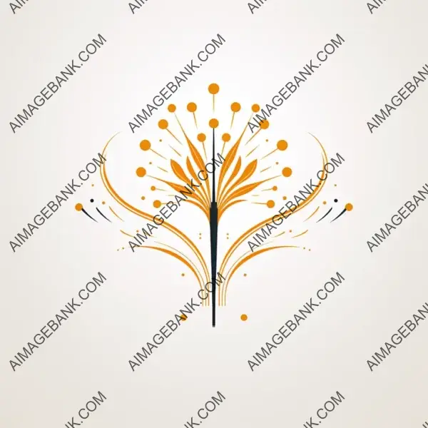 Abstract Minimalist 2D Vector Logo.