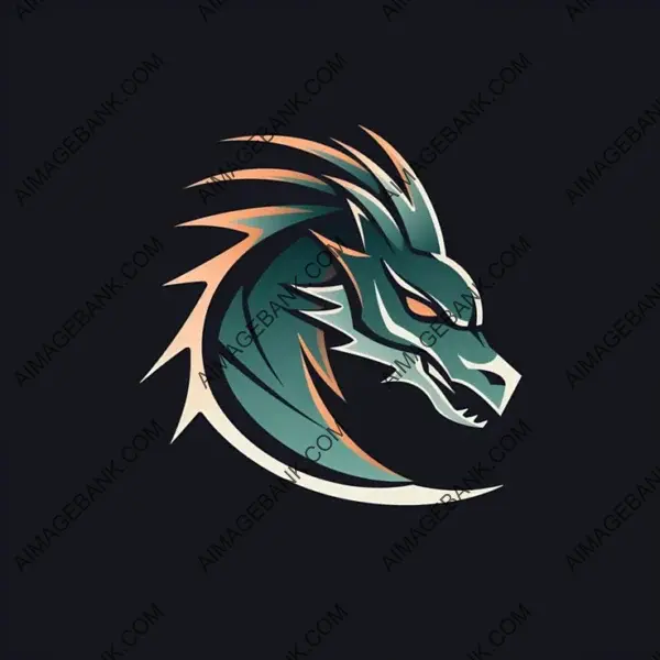 Sleek Dragon Symbol: Vector Art