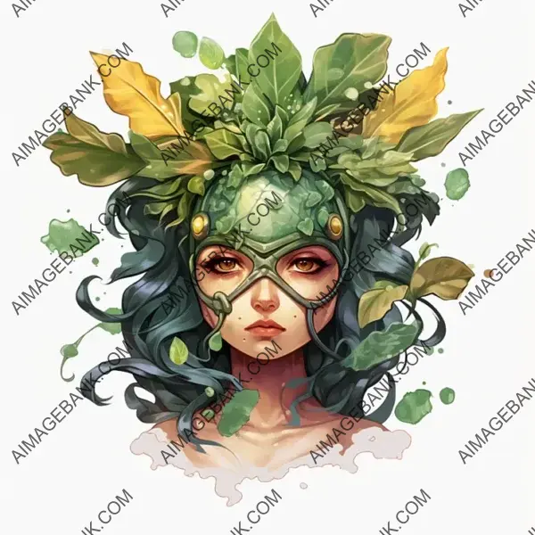 Plant Girl Hero Head: Masked Vigilante