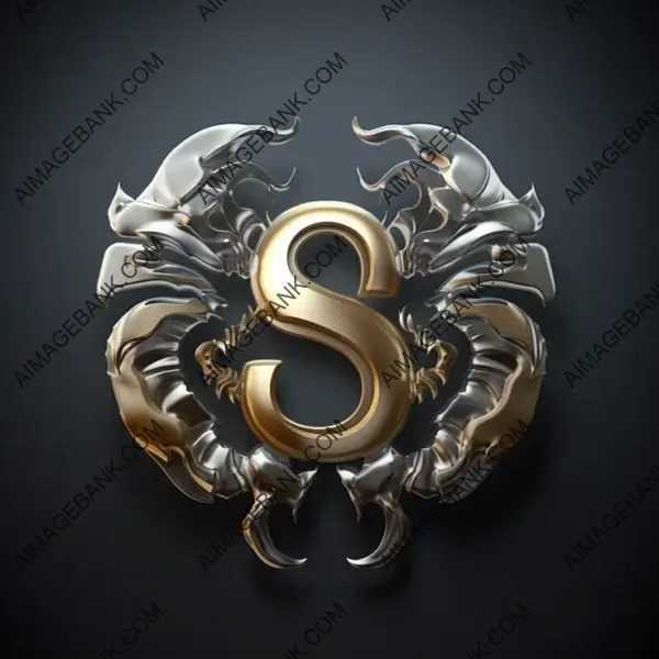 Radiant Silver Gold Scorpio Logo