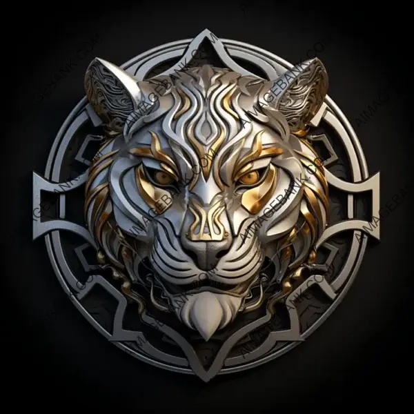 Enigmatic Tiger Logo &#8211; Runes Adorn