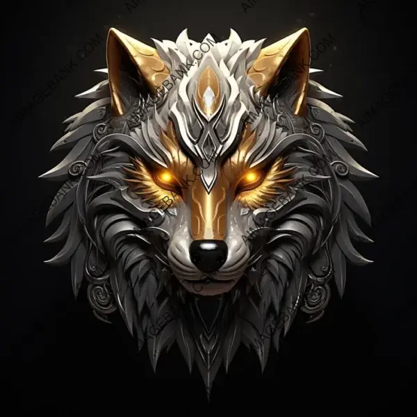 Silver Gold Wolf &#8211; Ancient Runes