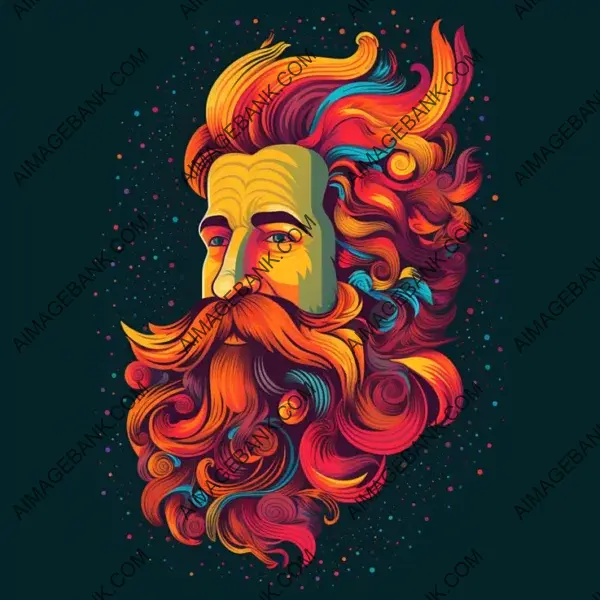 Masculine Vector Art &#8211; Glorious Beard