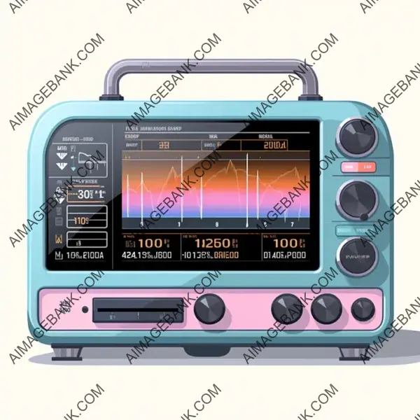 Clean and contemporary patient monitor flat icon.