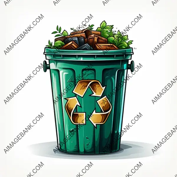 Creative recycling bin clipart icon in vector SVG format.