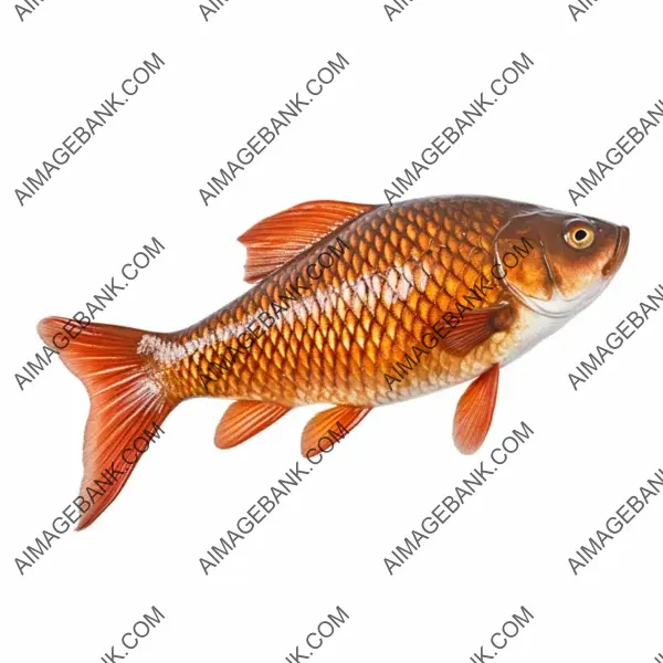 Carp Fish Isolated on Plain White Background