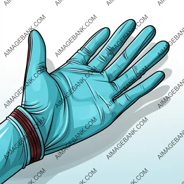 Clean and contemporary flat vector icon of a surgical glove.