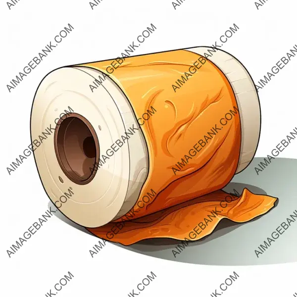 Playful toilet paper clipart icon in vector SVG format on white background.